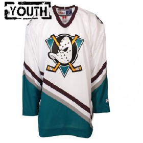 Anaheim Ducks Mighty Ducks Trikot Blank CCM Throwback Weiß Authentic - Kinder